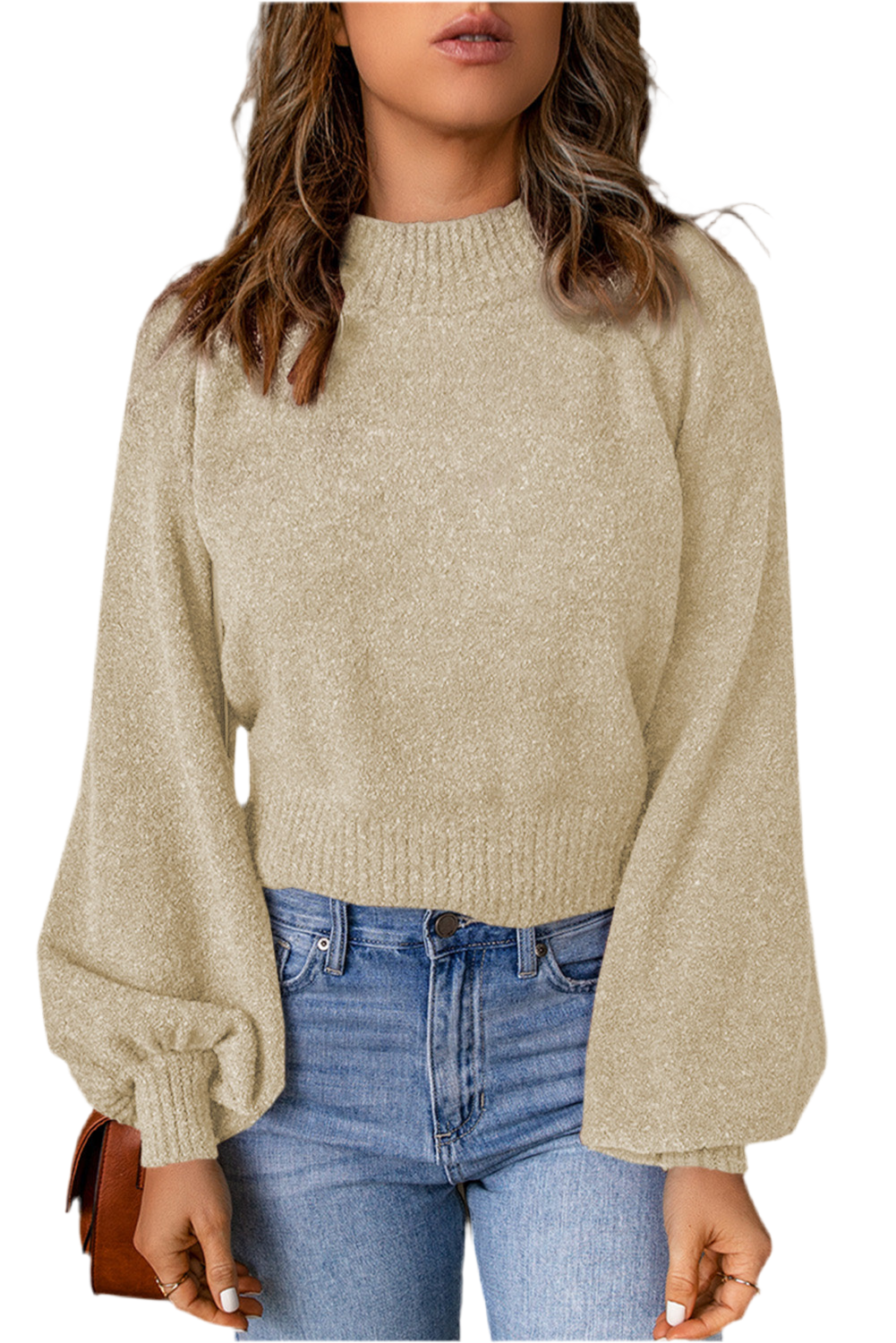 Iced Coffee Balloon Sleeve Sweater