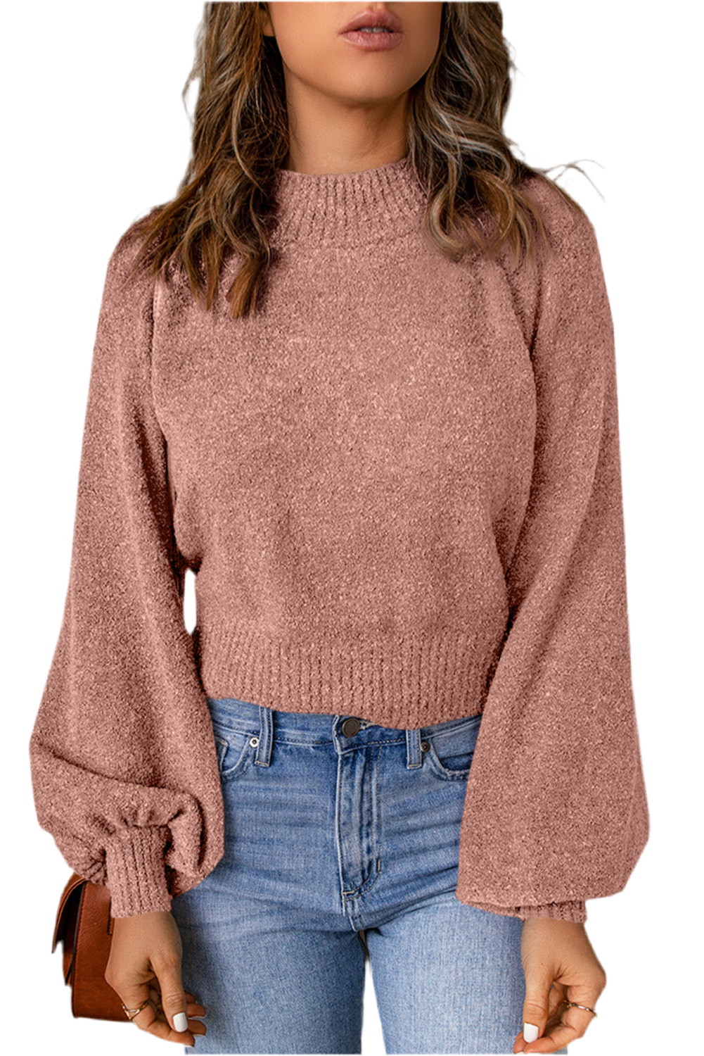 Iced Coffee Balloon Sleeve Sweater