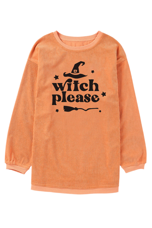 WITCH PLEASE Graphic Dropped Shoulder Sweatshirt